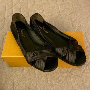 Cole Haan Peep Toe Ballet Flats